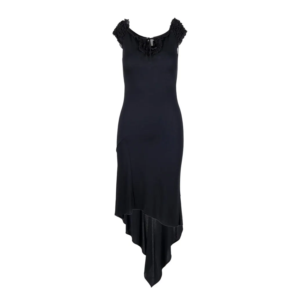 Moschino Cheap and Chic Asymmetric Dress - '00s Black Good - Front View