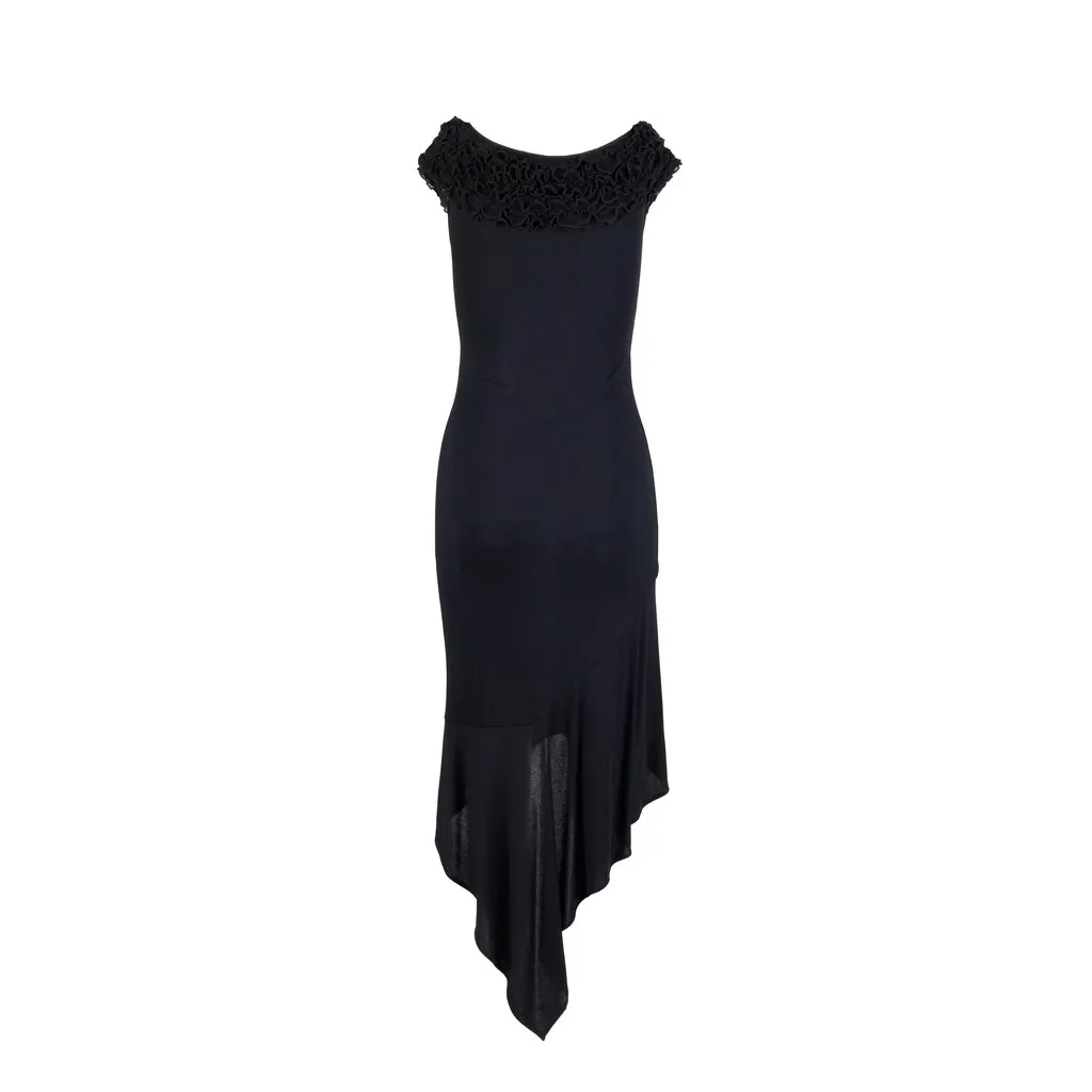 Moschino Cheap and Chic Asymmetric Dress - '00s Black Good - Back View