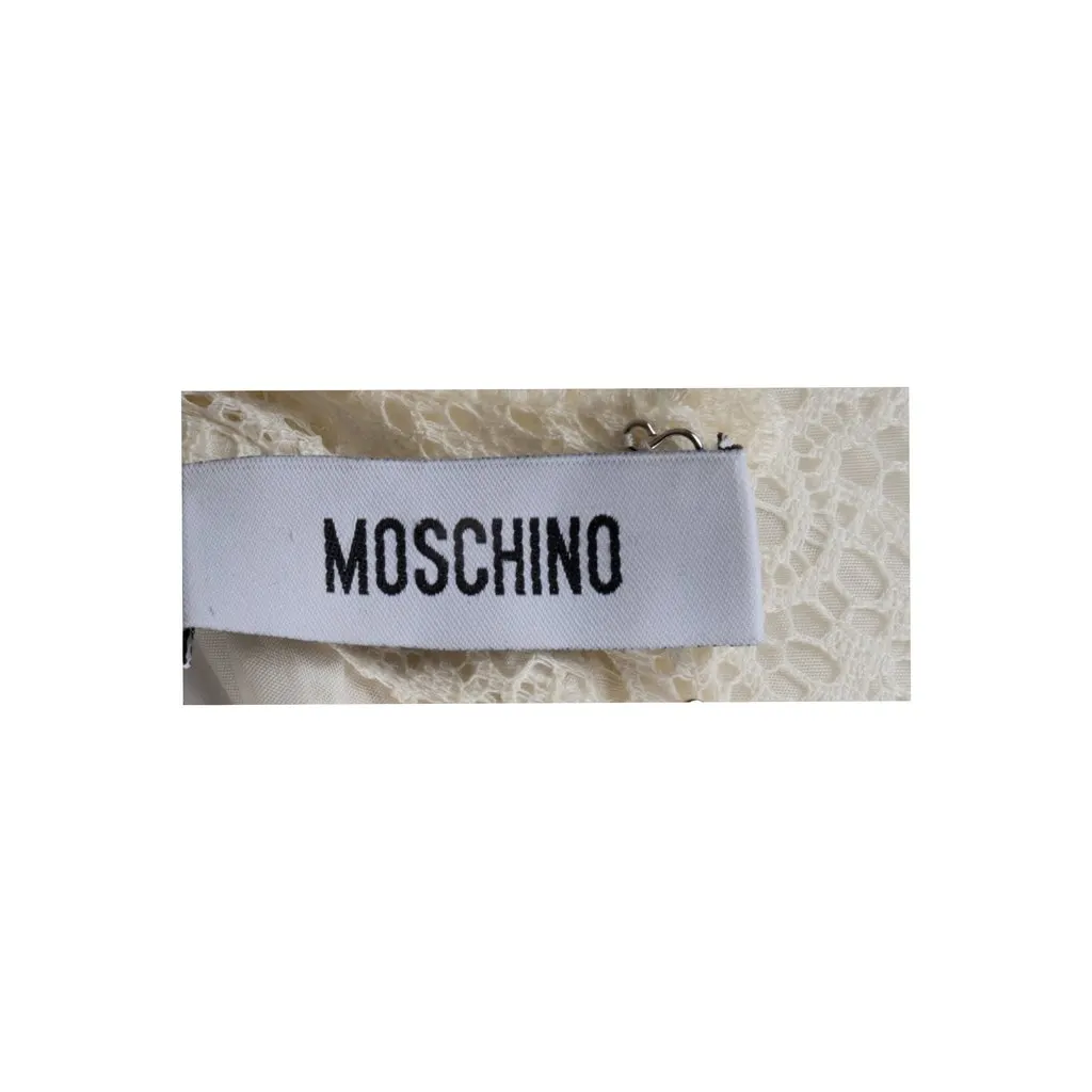 Moschino Lace Contrast Midi Dress - '10s Beige Lace Good - Box View