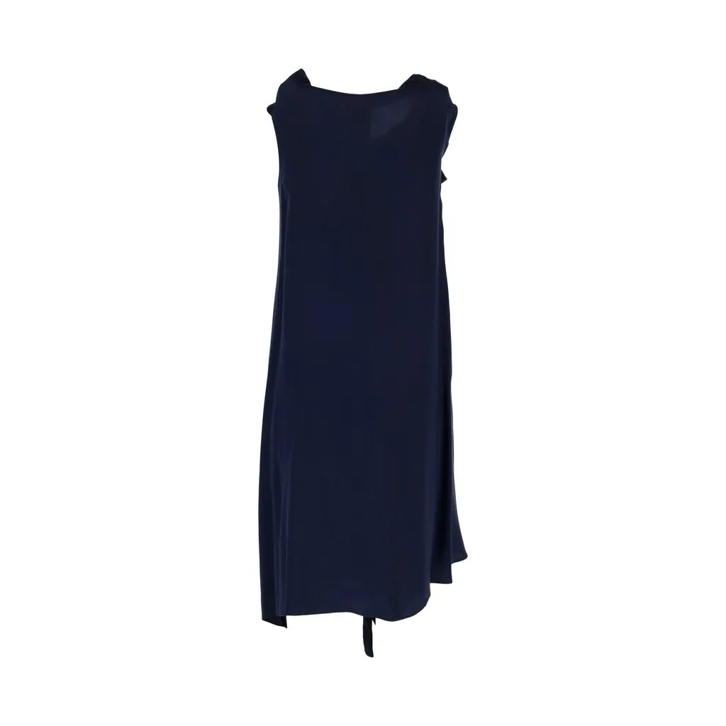 Moschino Tie-knot Silk Dress - '10s Red Silk Good - Inside View