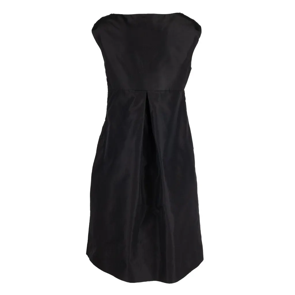 Moschino Silk Dress with Bow - '10s Black Silk Good - Back View