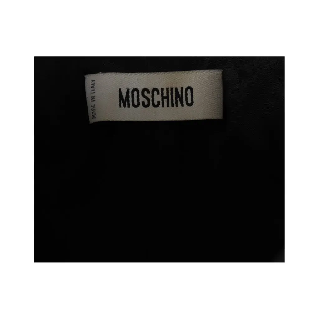 Moschino Silk Dress with Bow - '10s Black Silk Good - Inside View