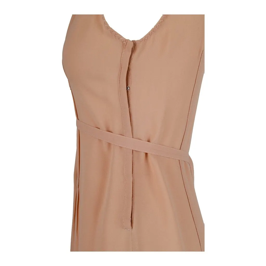 Moschino V-neck Midi Dress - '10s Red Silk Good - Inside View
