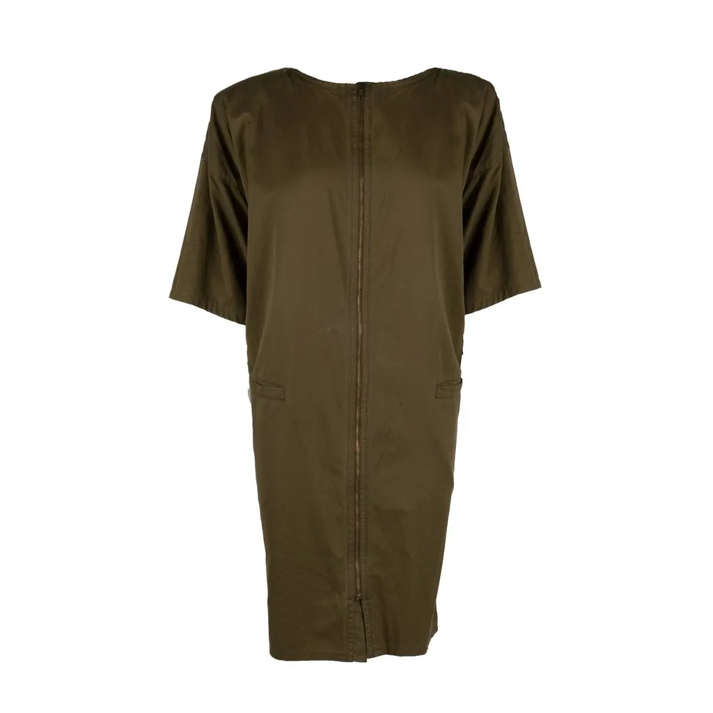 Genny Oversize Midi Dress - '10s Red Cotton Good - Front View