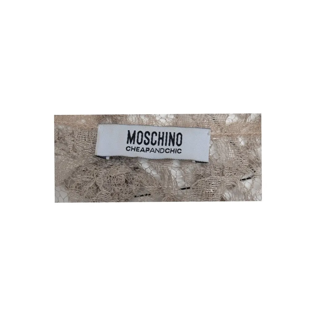 Moschino Cheap and Chic Colorblock Lace Dress - '10s Beige Lace Good - Box View