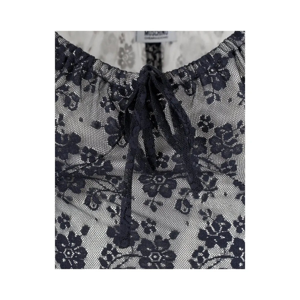 Moschino Cheap and Chic Vintage Lace Dress - '00s Black Lace Good - Inside View