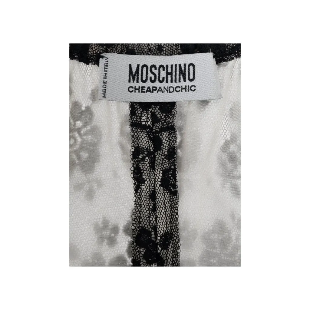 Moschino Cheap and Chic Vintage Lace Dress - '00s Black Lace Good - Box View