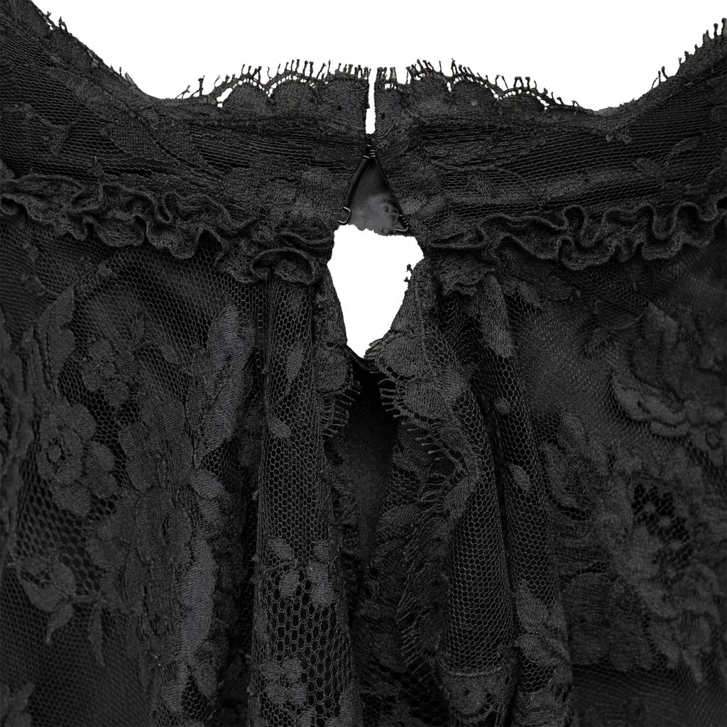 Moschino Scalloped Lace Dress - '10s Red Lace Good - Inside View