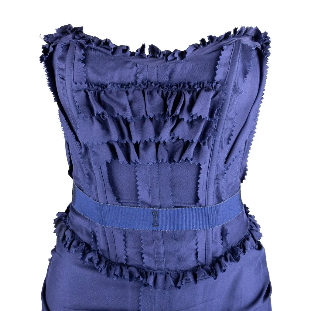 Moschino Ruffled Corset Dress - '10s Red Silk Good - Box View