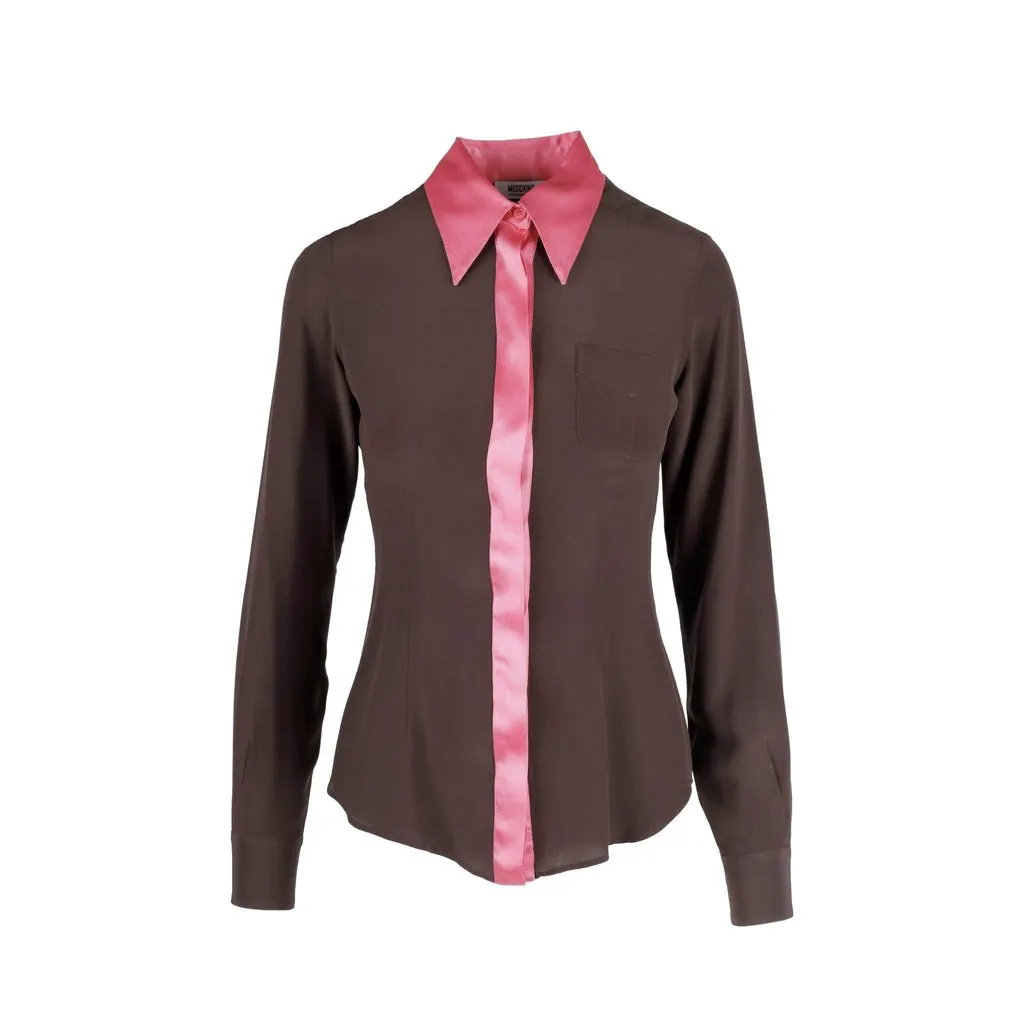 Moschino Cheap و Chic حرير قميص '10s