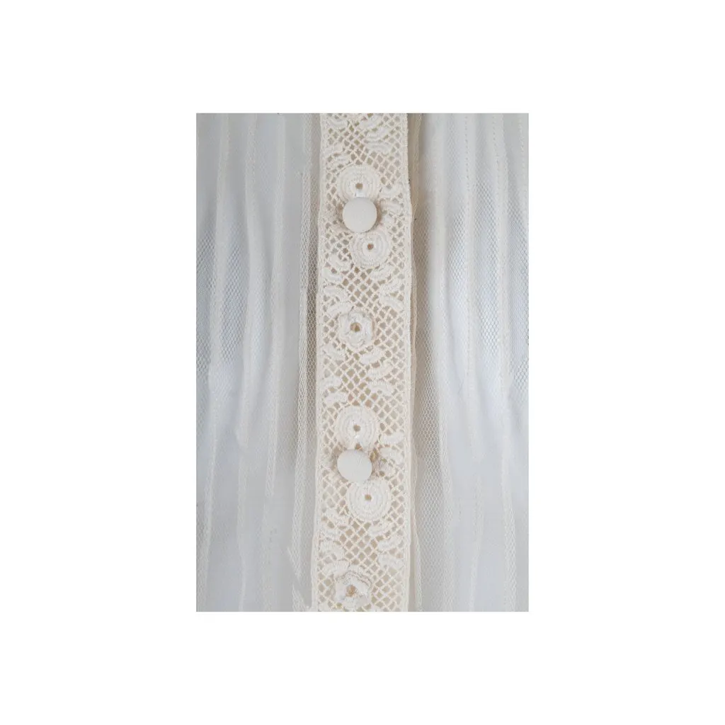 Valentino Sheer Lace Shirt - '10s Red Lace Good - Model View
