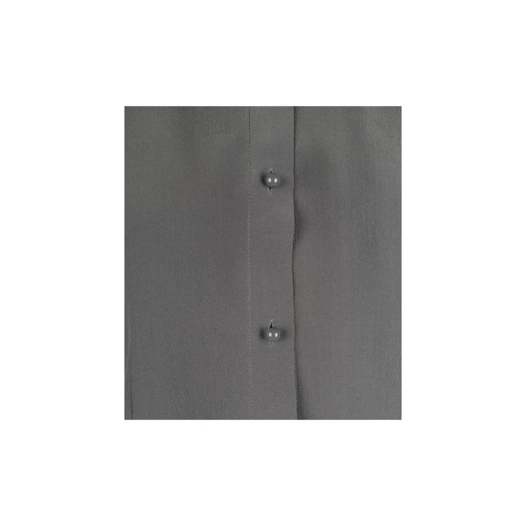 Emporio Armani Silk Shirt - '10s Grey Silk Good - Inside View