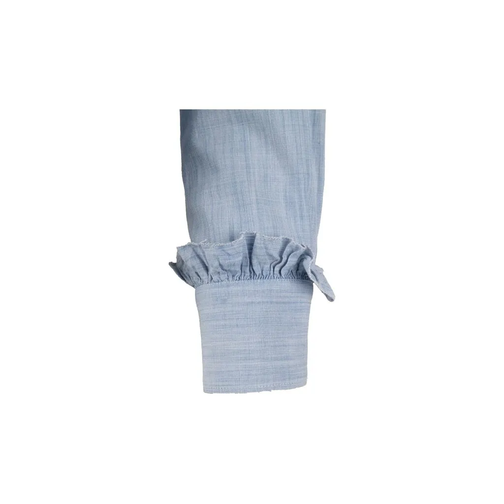 Unsigned Shirt with Ruffles - '10s MultiColor Cotton Good - Model View