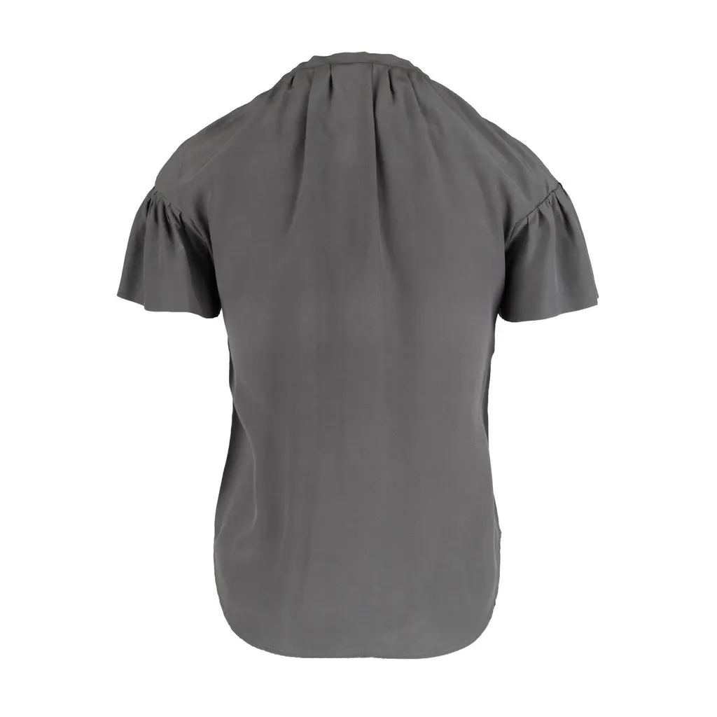 Moschino Silk Top - '10s Grey Silk Good - Inside View