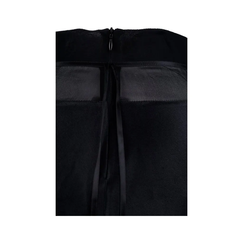 Blumarine Satin Skirt - '10s Black Satin Good - Inside View
