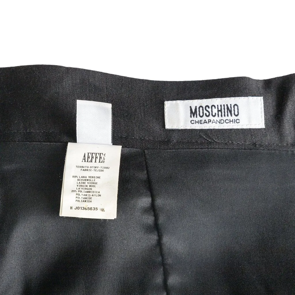 Moschino Cheap and Chic Midi Skirt - '10s Black Wool Good - Box View