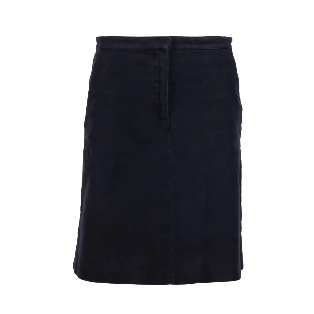 Balenciaga Cotton Twill Short Skirt - '10s Navy Cotton Good - Front View