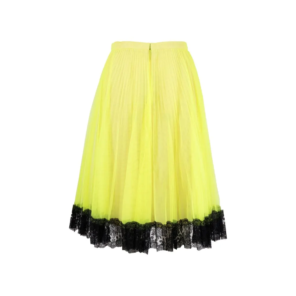 Christopher Kane Pleated Tulle Skirt - '10s Black Lace Good - Back View