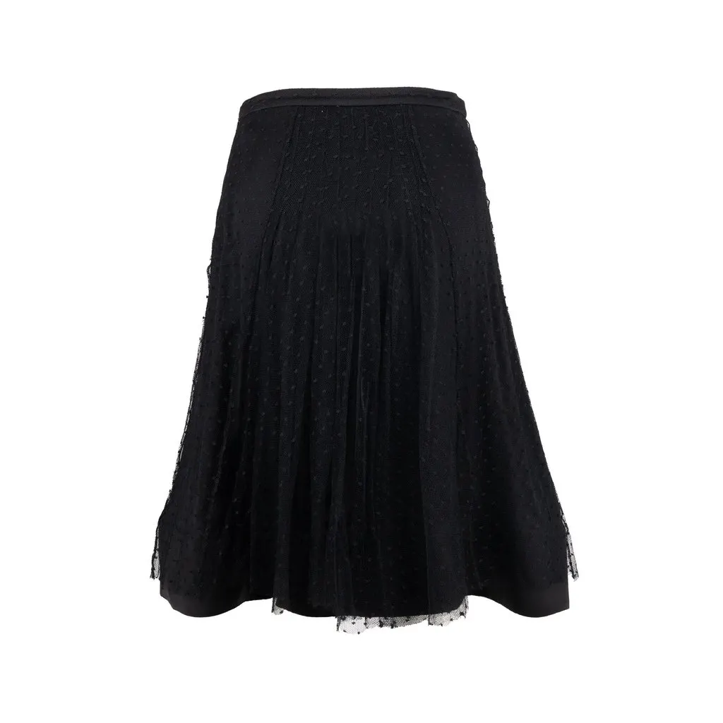 Moschino Dotted Lace Skirt - '10s Red Lace Good - Back View