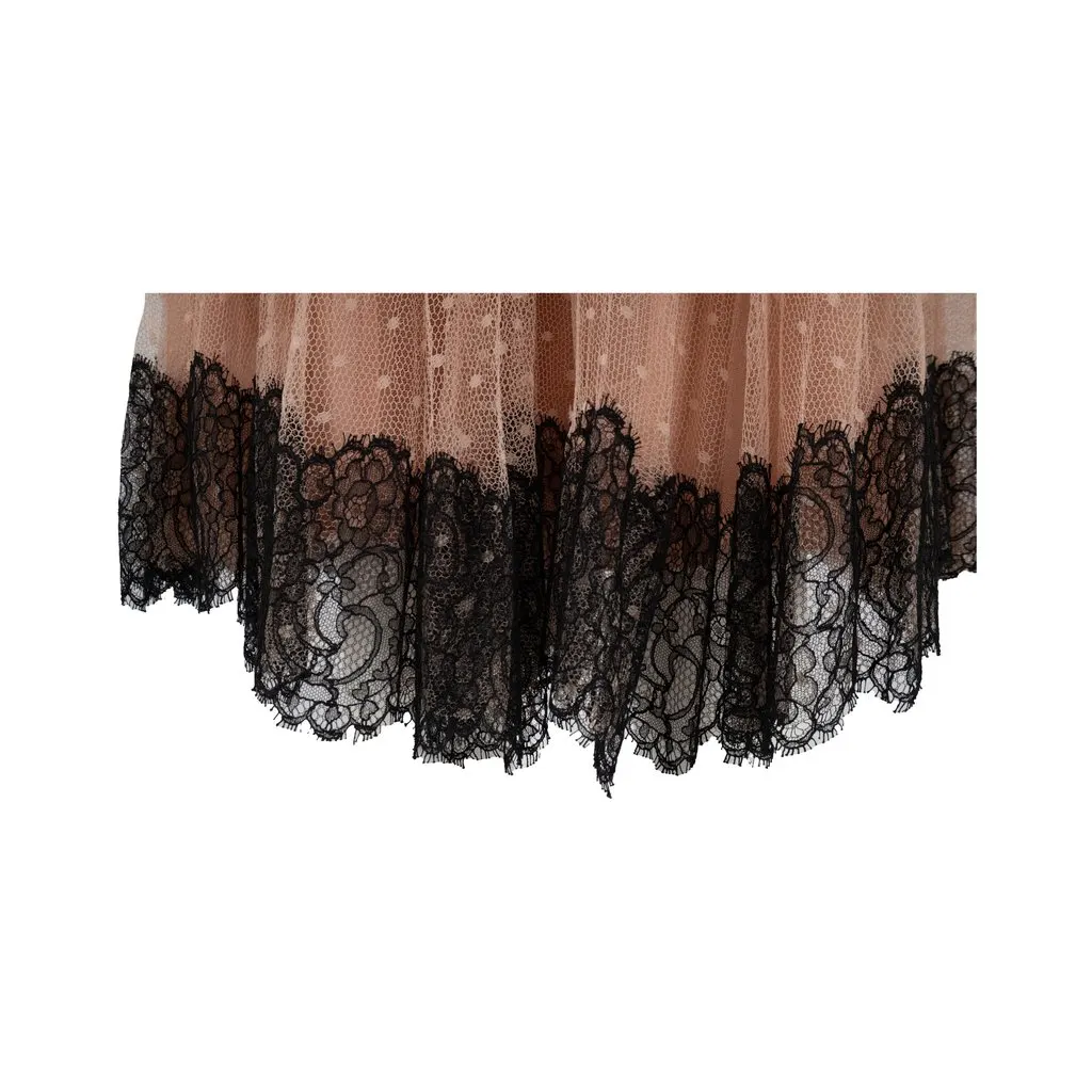 Valentino Lace Trimmed Tulle Skirt - '10s Red Lace Good - Box View