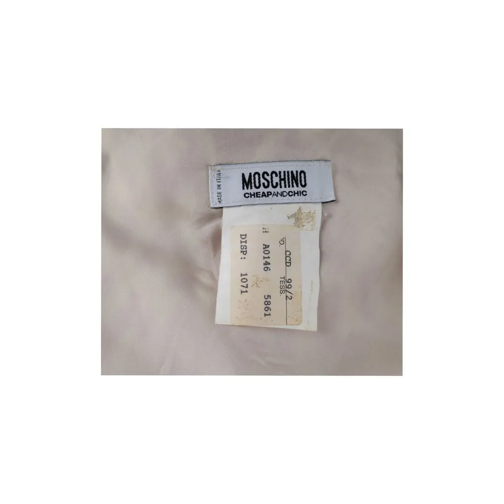 Moschino Cheap and Chic Leopard Print Skirt - '10s Red Wool Good - Model View