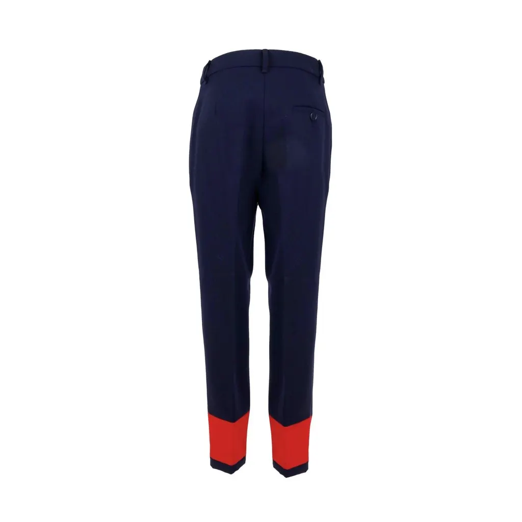 Moschino Bi-color Wool Pants - '10s Navy Wool Good - Back View
