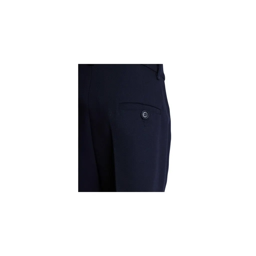 Moschino Bi-color Wool Pants - '10s Navy Wool Good - Inside View