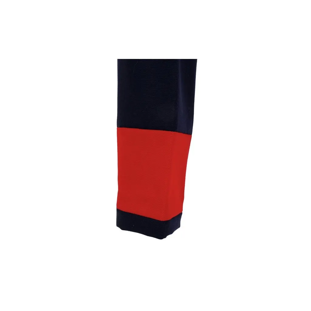 Moschino Bi-color Wool Pants - '10s Navy Wool Good - Model View