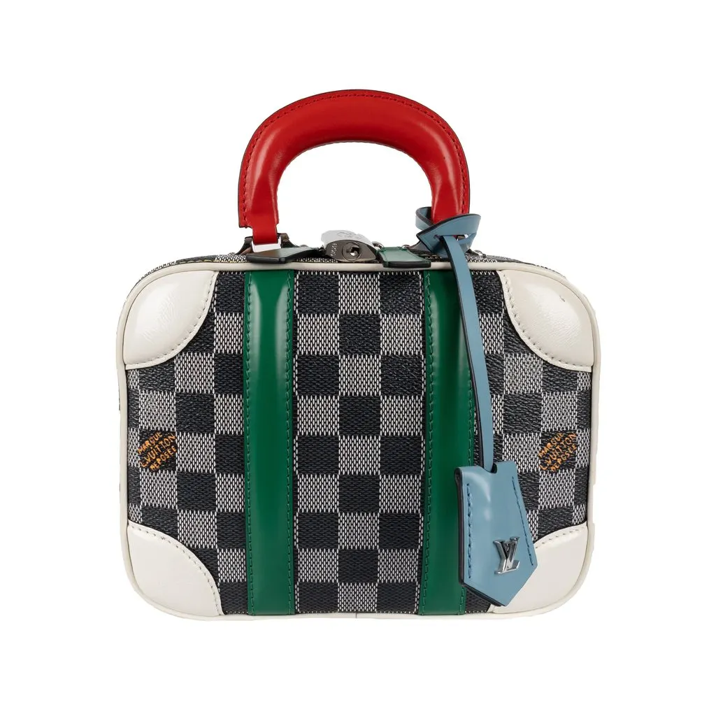 Louis Vuitton Luggage Damier BB Handbag - '10s Black Leather Good - Front View