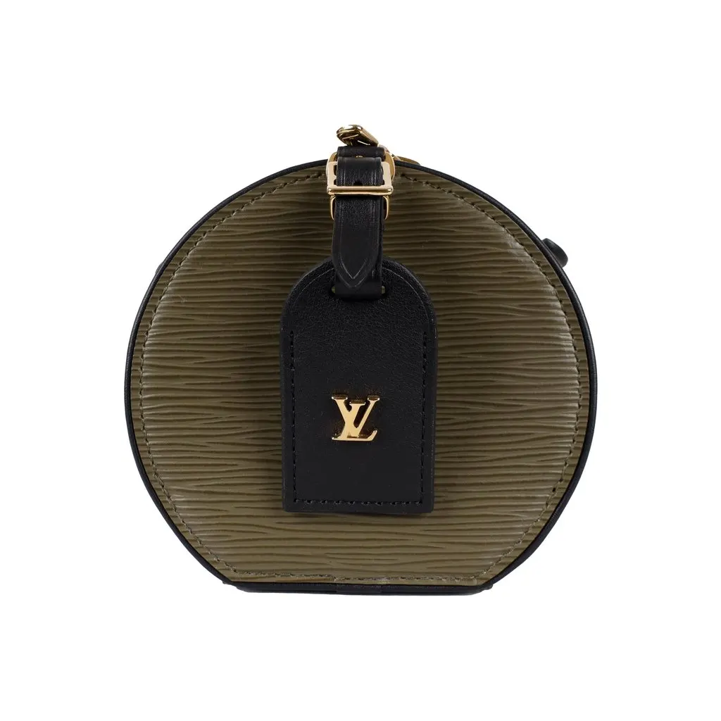 Louis Vuitton Mini Boite Chapeau - '10s Black Leather Good - Front View