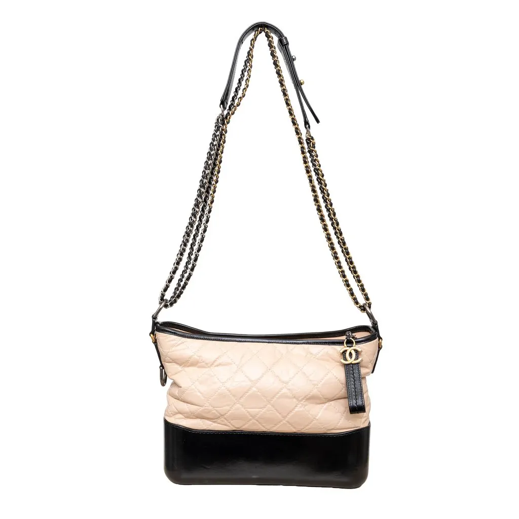 Chanel Quilted Large Gabrielle Hobo Bag - '10s Black Leather Good - Box View