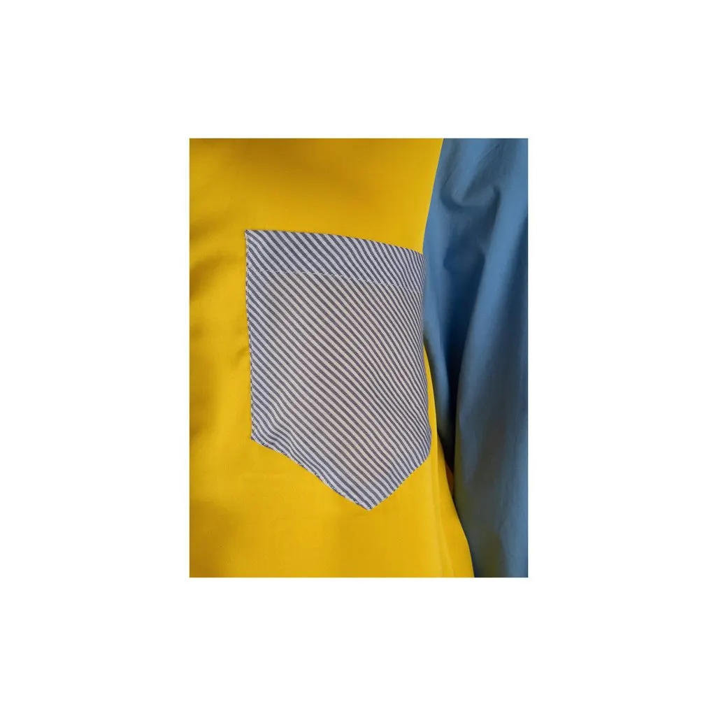 Unsigned Rubino Gaeta Colorblock Cross Shirt - '20s Red Satin Good - Box View