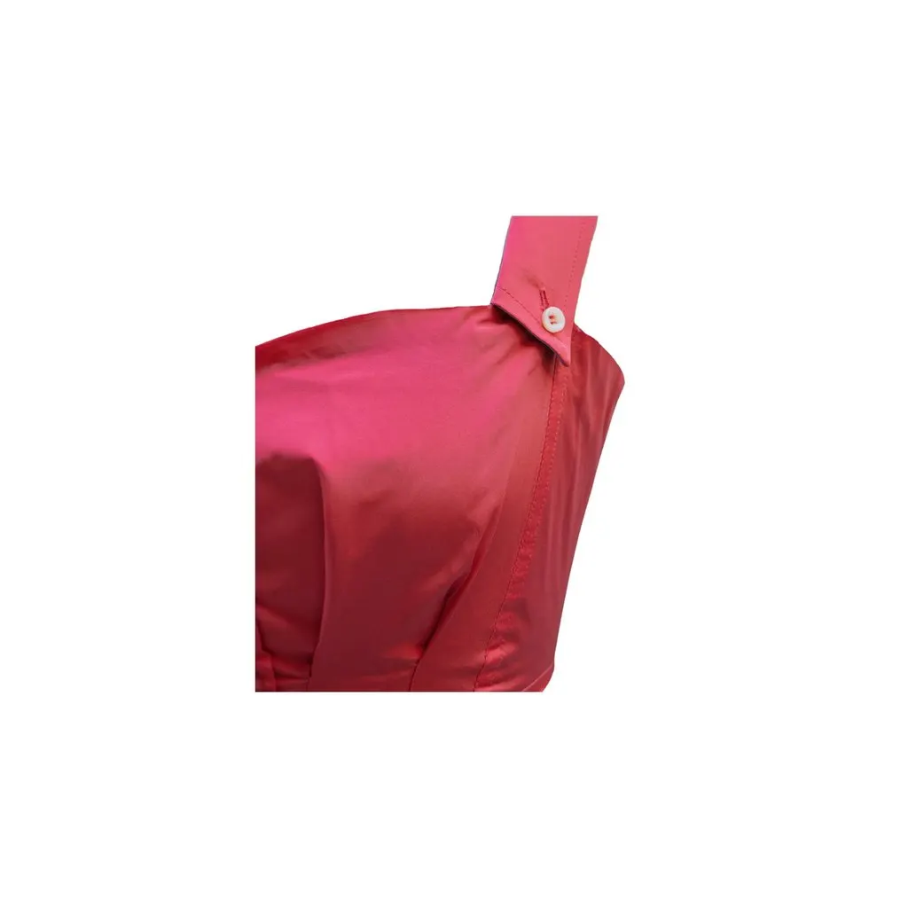 Unsigned Corset Top - '20s Red Polyester Good - Inside View