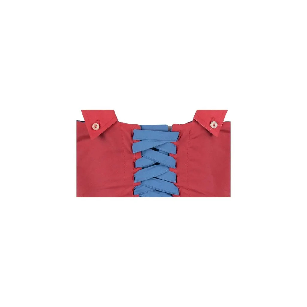 Unsigned Corset Top - '20s Red Polyester Good - Model View