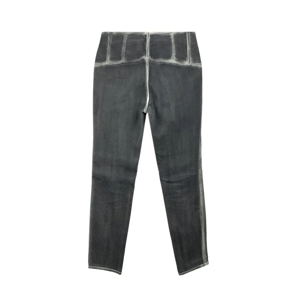 Chanel Trousers Grey Denim Good - Back View