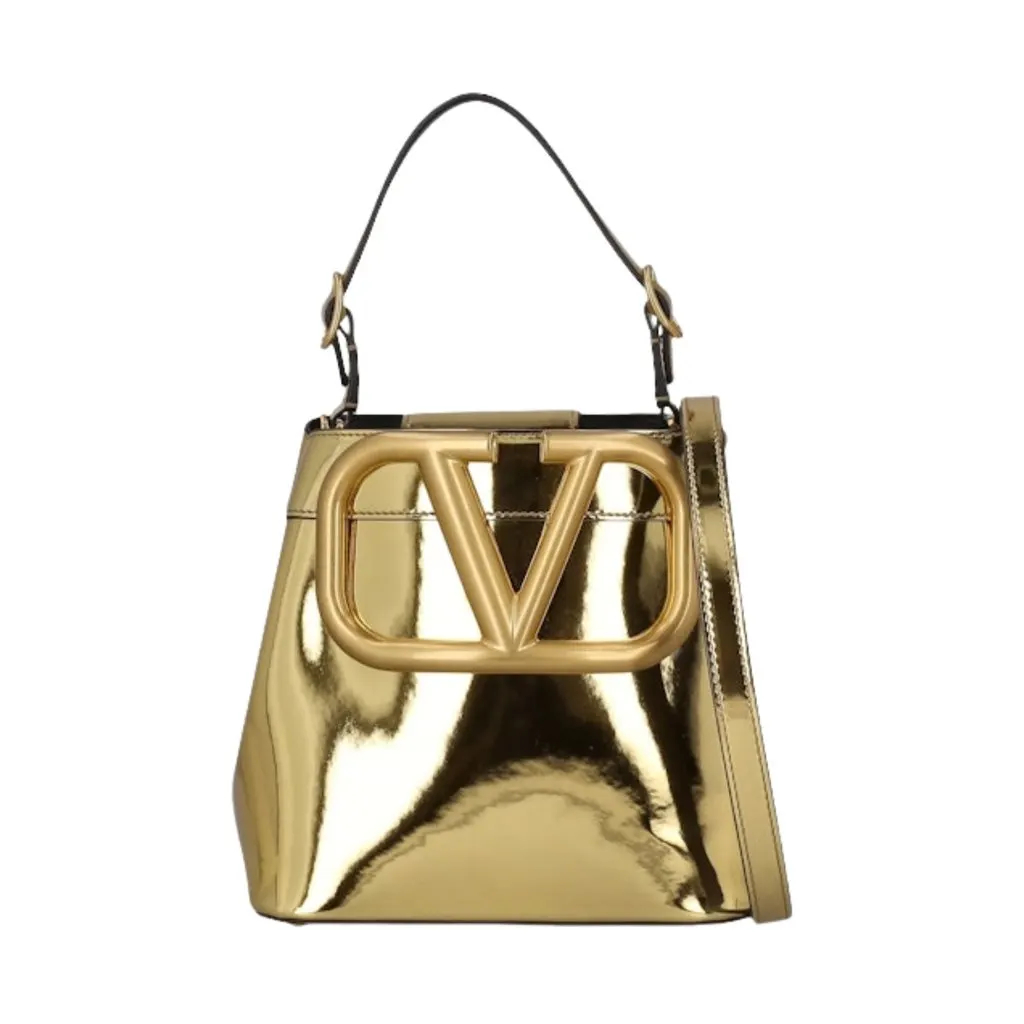 Valentino Supervee Logo Tote Bag - '20s Red Leather Good - Front View