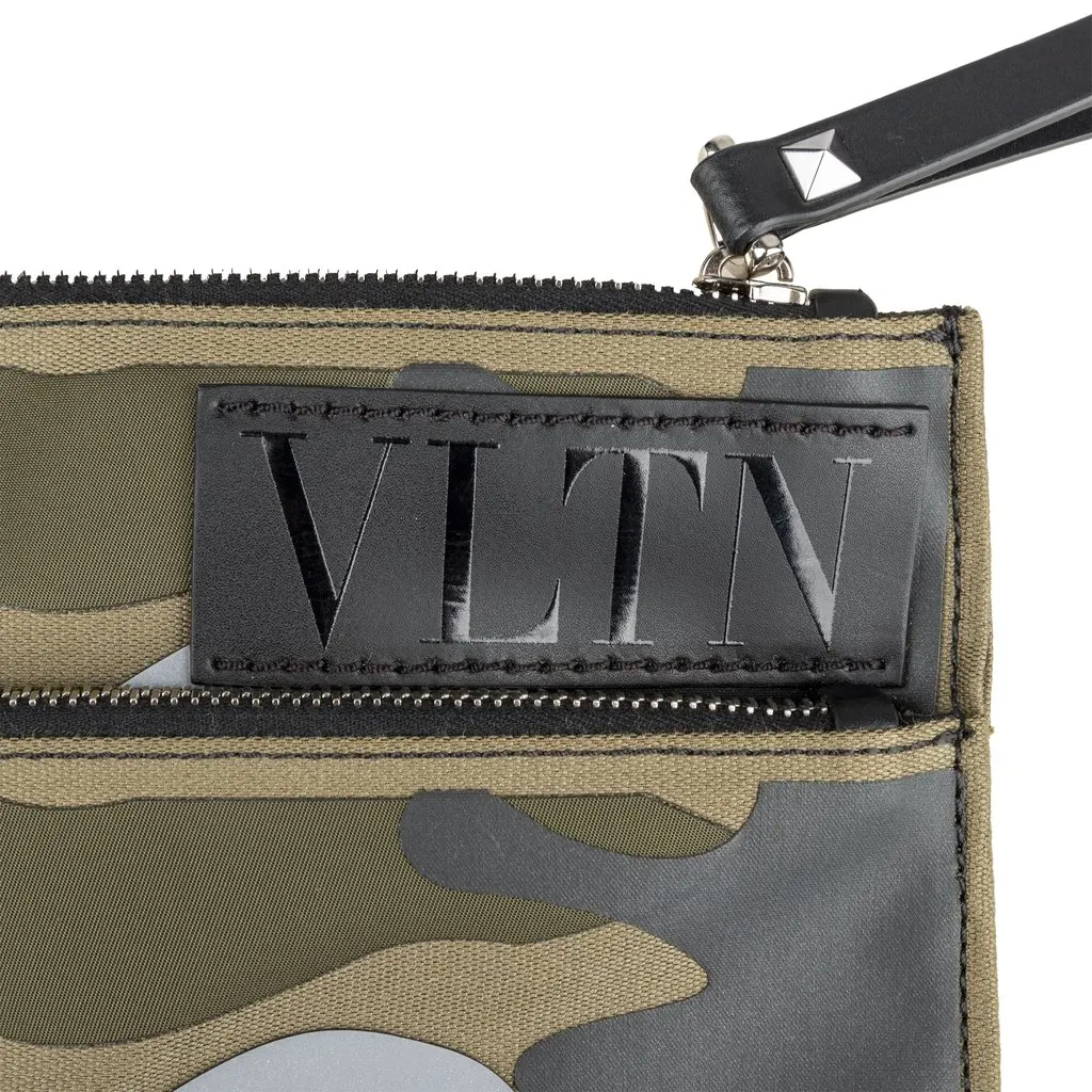 Valentino VLTN Camouflage Pouch Bag - '10s Red Good - Inside View