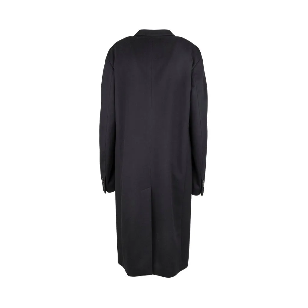 Valentino Double Breasted Wool Coat - '20s Red Wool Good - Back View