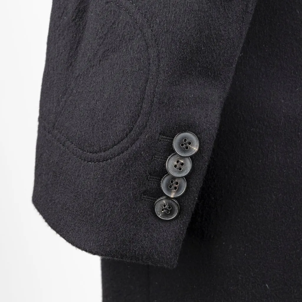 Valentino Double Breasted Wool Coat - '20s Red Wool Good - Model View