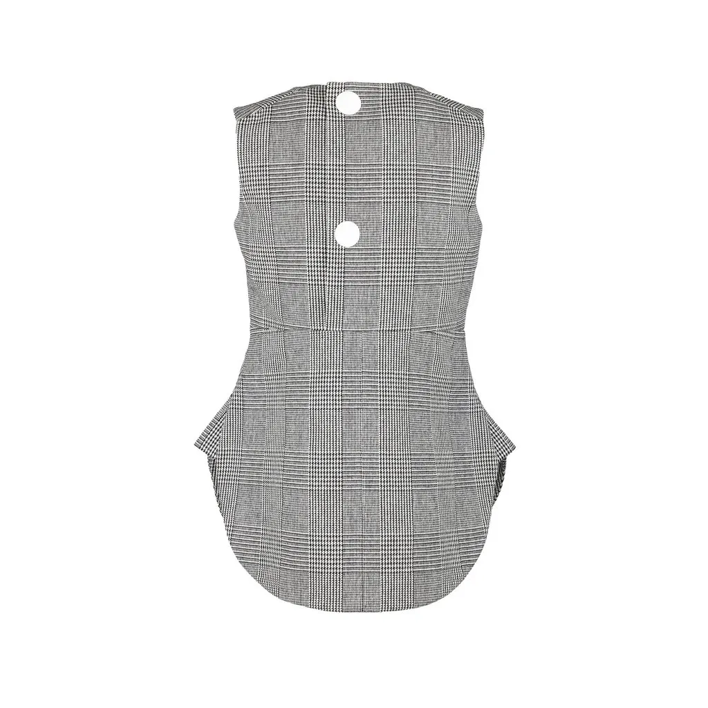 Marni Checkered Peplum Top - '10s Red Good - Inside View