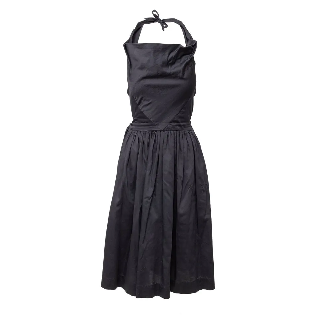Vivienne Westwood Tie-knot Adjustable Dress - '00s Black Cotton Good - Front View