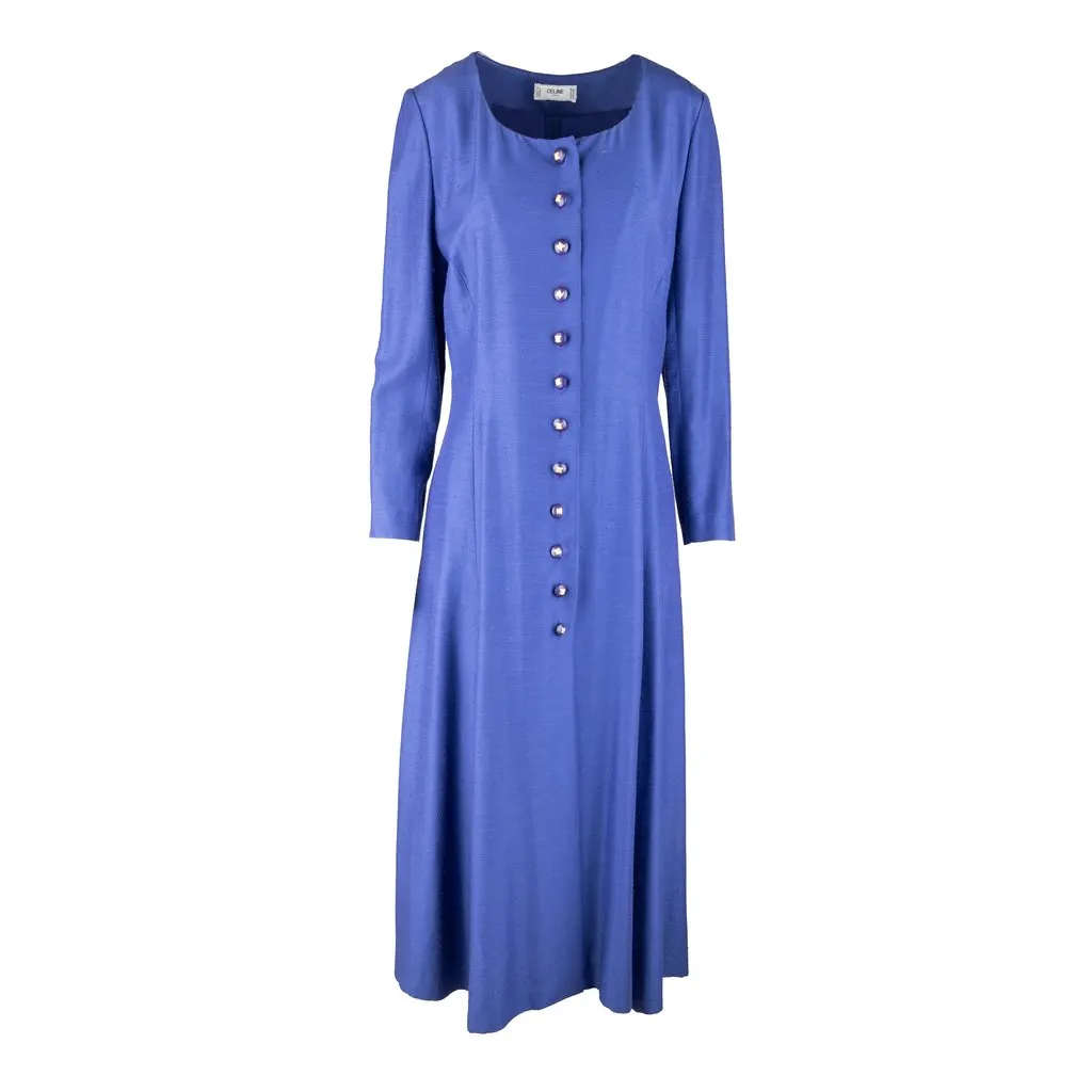 Celine Vintage Long Dress - '00s Red Good - Front View