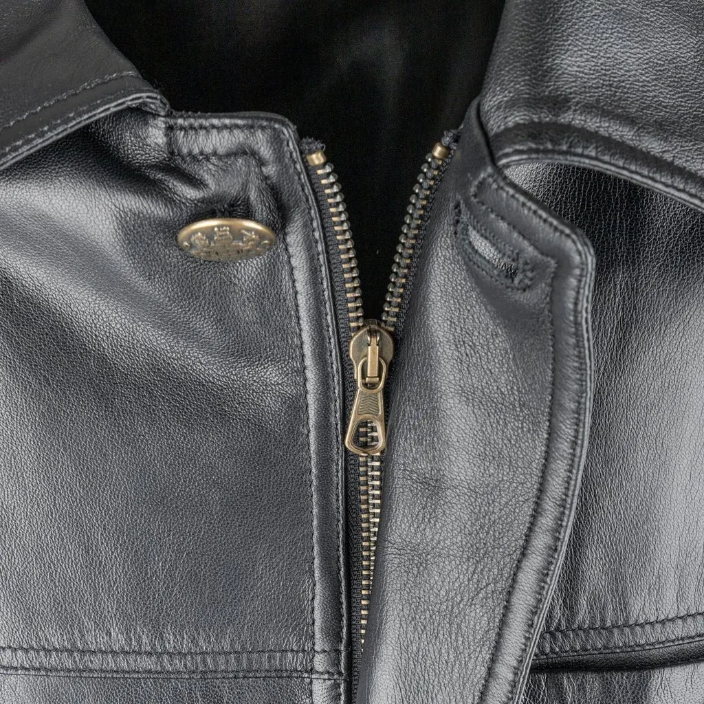 Unsigned Leather Jacket - '00s Red Leather Good - Model View