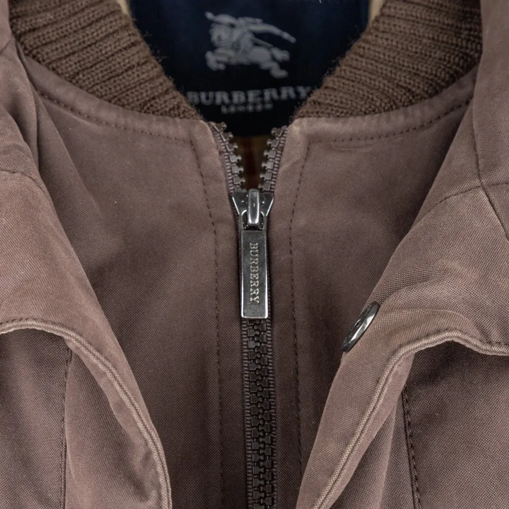 Burberry Bomber Jacket - '00s Red Cotton Good - Inside View