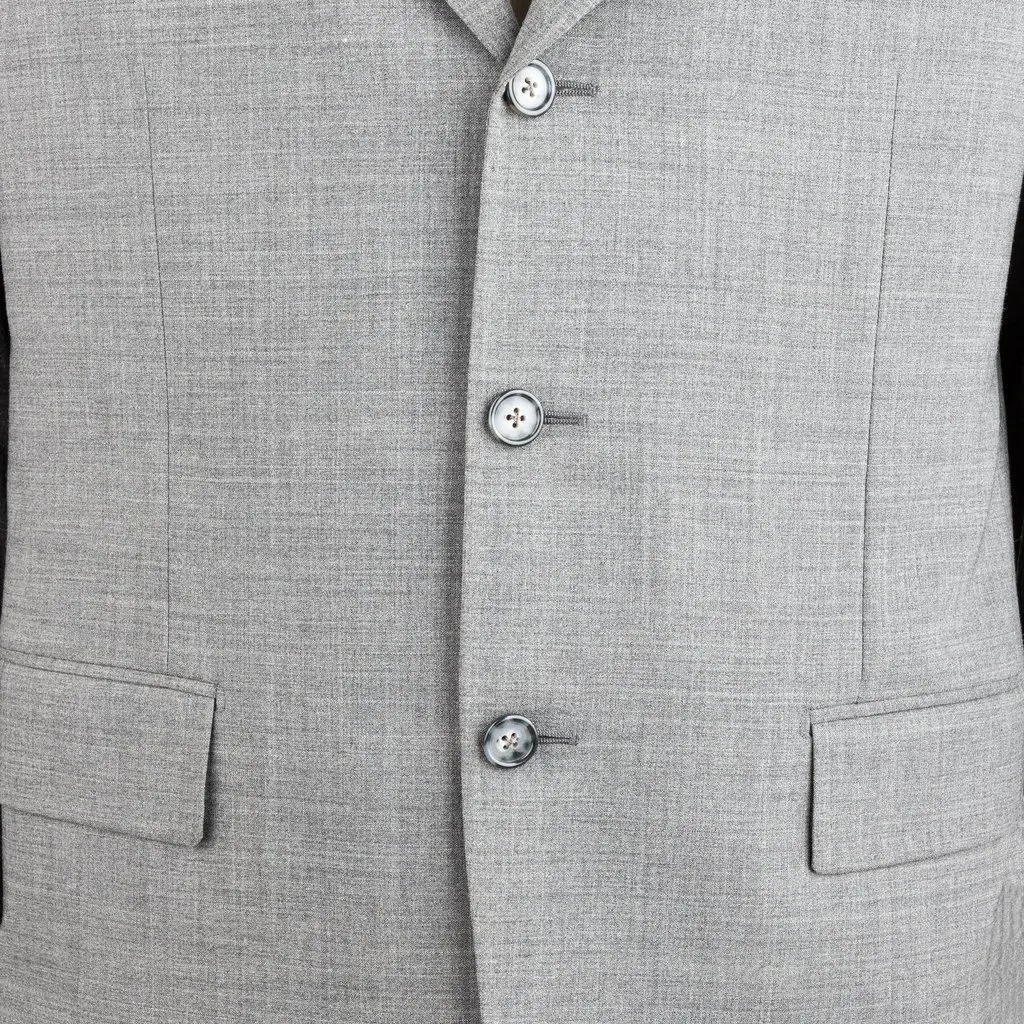 Corneliani Wool Blazer - '00s Grey Wool Good - Inside View