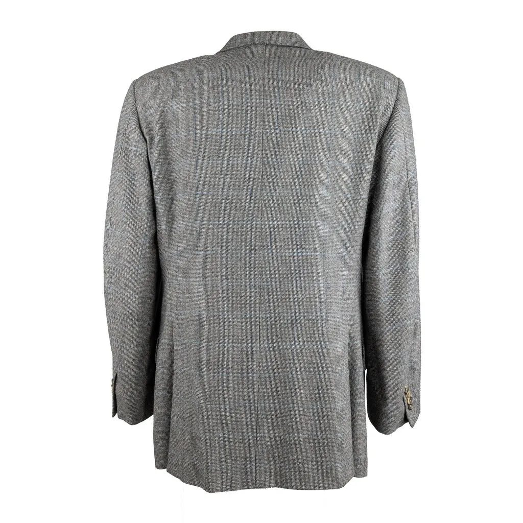 Corneliani Checkered Blazer - '00s Red Wool Good - Back View