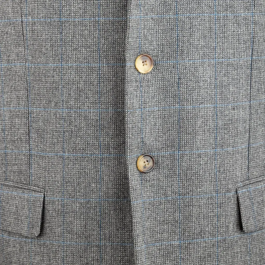 Corneliani Checkered Blazer - '00s Red Wool Good - Inside View