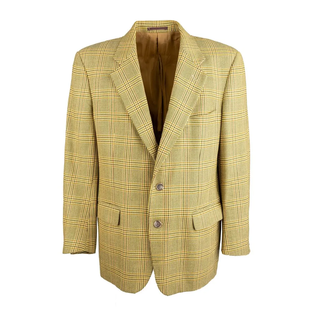 Krizia Checkered Blazer - '00s Red Wool Good - Front View