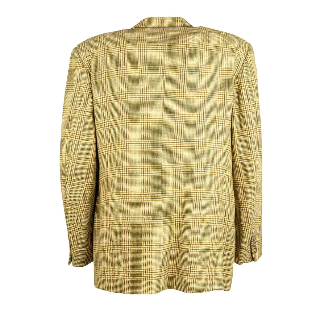 Krizia Checkered Blazer - '00s Red Wool Good - Back View