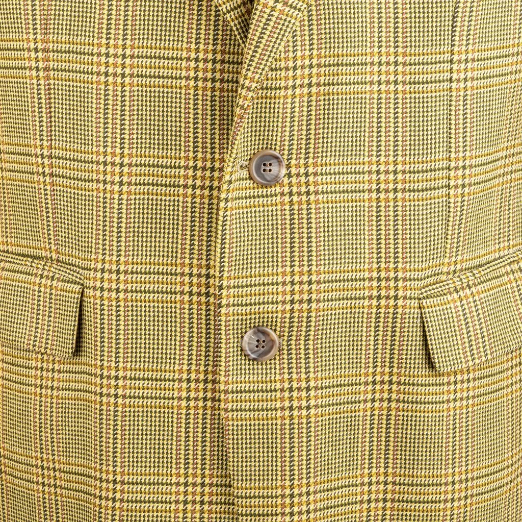 Krizia Checkered Blazer - '00s Red Wool Good - Inside View